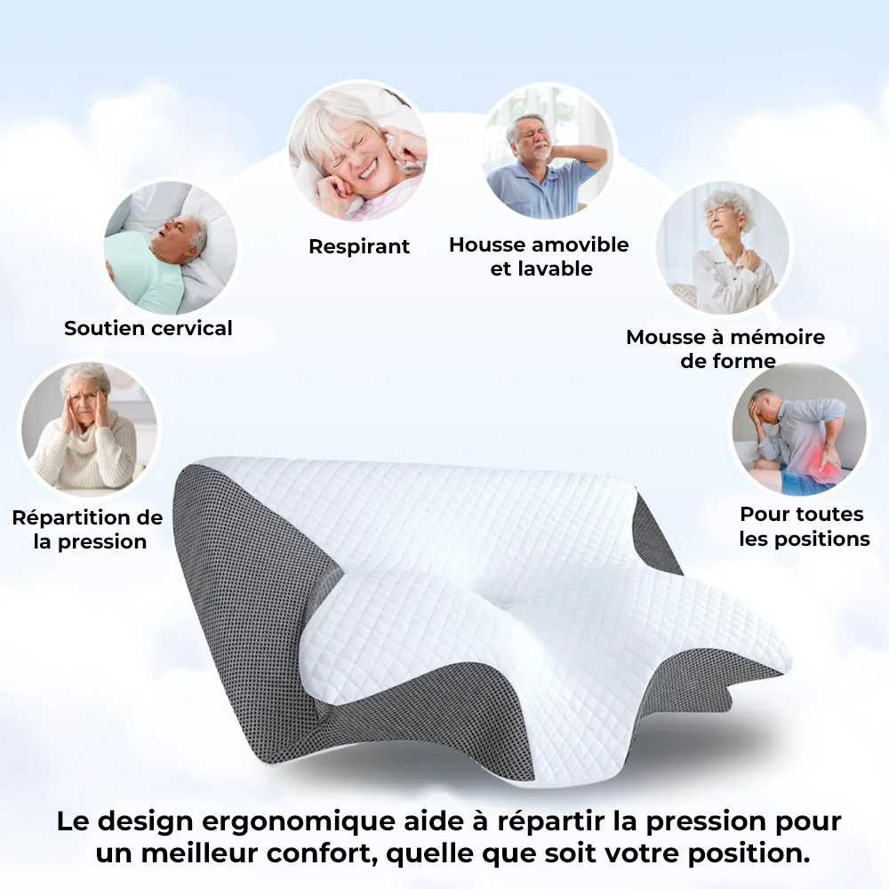 Oreiller Ergonomique Cervical - CerviMed